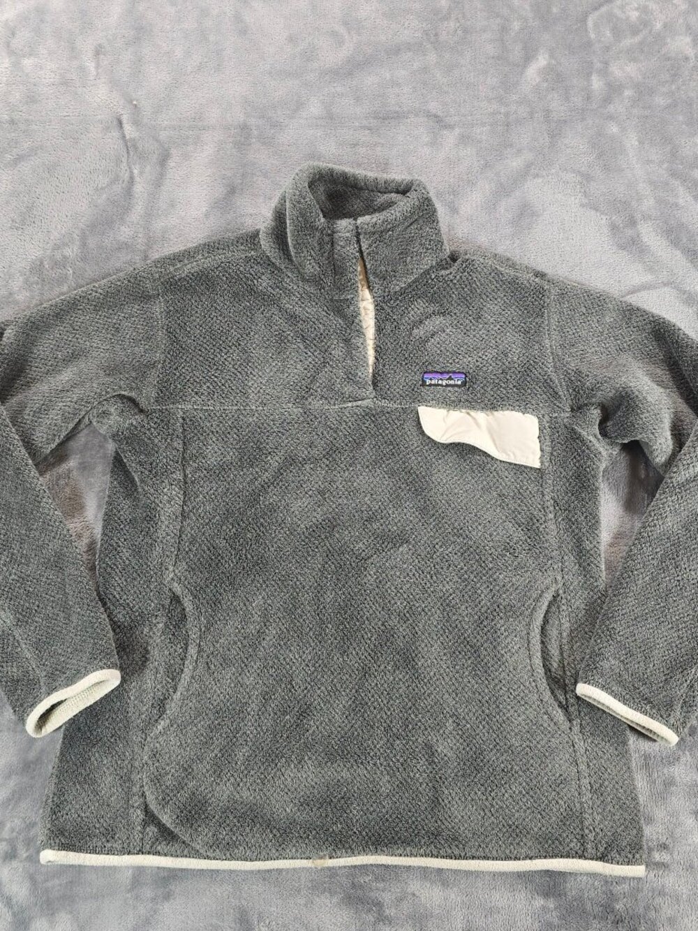 Patagonia Re-Tool Snap-T Pullover Women's L Heather Gray Fleece